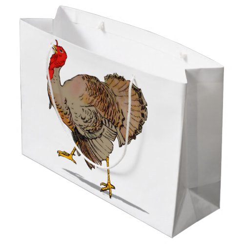 Wild Turkey Thanksgiving Large Gift Bag
