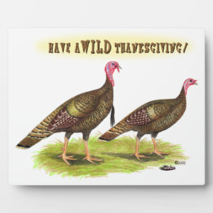 Wild Turkey Thanksgiving Plaque