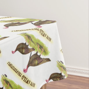 Wild Turkey Thanksgiving Tablecloth