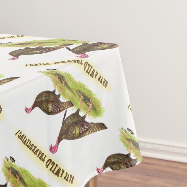 Wild Turkey Thanksgiving Tablecloth (In Situ)