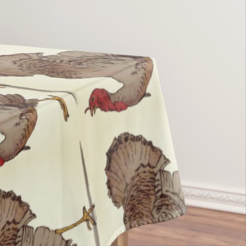 Wild Turkey Thanksgiving Tablecloth