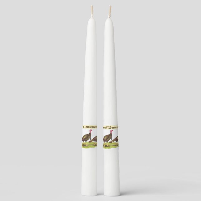 Wild Turkey Thanksgiving Taper Candle (Front)