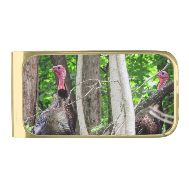 Wild Turkeys Money Clip (Front)