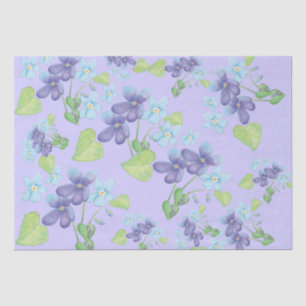 Wild Violet Flowers Tissue Paper