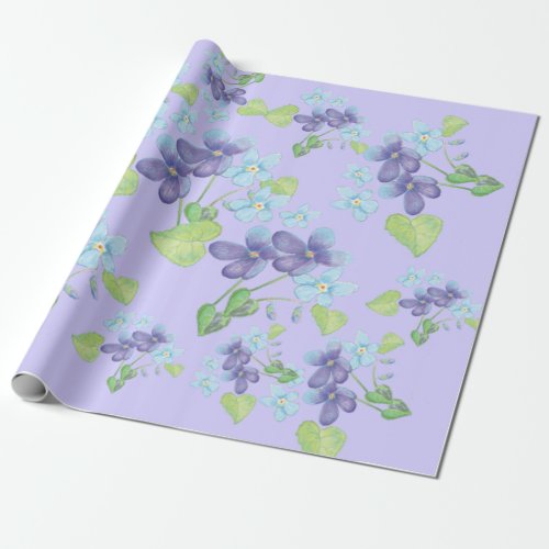 Wild Violet Flowers  Wrapping Paper