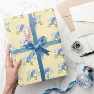 Wild Violet Flowers Wrapping Paper