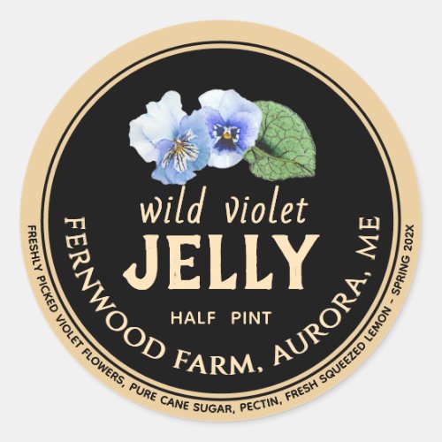 Wild Violet Jelly Classic Round Sticker