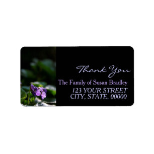 Wild Violets Family Thank You Address Label