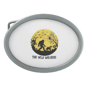Wild Walkers Bigfoot Walking Bernese Halloween Hau Belt Buckle