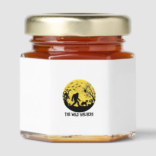 Wild Walkers Bigfoot Walking Bernese Halloween Hau Honey Jar Favors