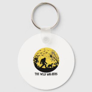 Wild Walkers Bigfoot Walking Bernese Halloween Hau Keychain