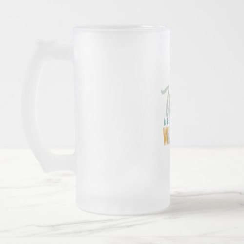 Wild  Wandering  Frosted Glass Beer Mug