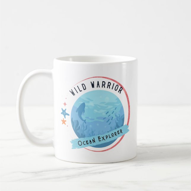 Wild Warrior Ocean Explorer Coffee Mug (Left)