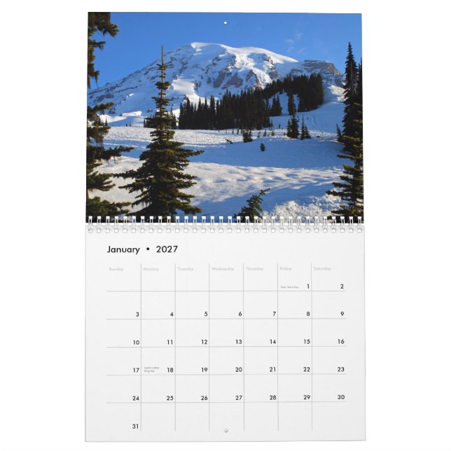 Wild Washington 2012 calendar (Jan 2027)