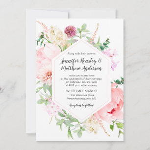 Wild Watercolor Garden Wedding Invitation