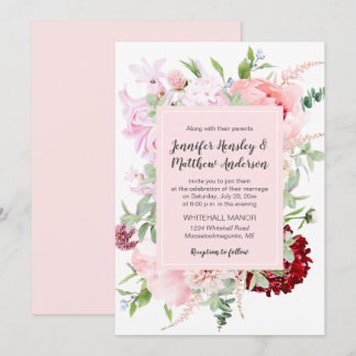 Wild Watercolor Garden Wedding | Invitation