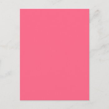 Wild Watermelon Pink (solid Color Background) ~ Postcard by TheWhippingPost at Zazzle