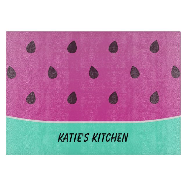 Wild Watermelon Slice | Personalized Cutting Board (Front)