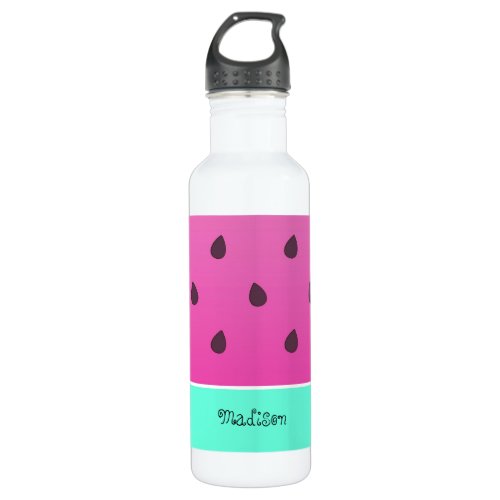 Wild Watermelon Slice  Personalized Stainless Steel Water Bottle