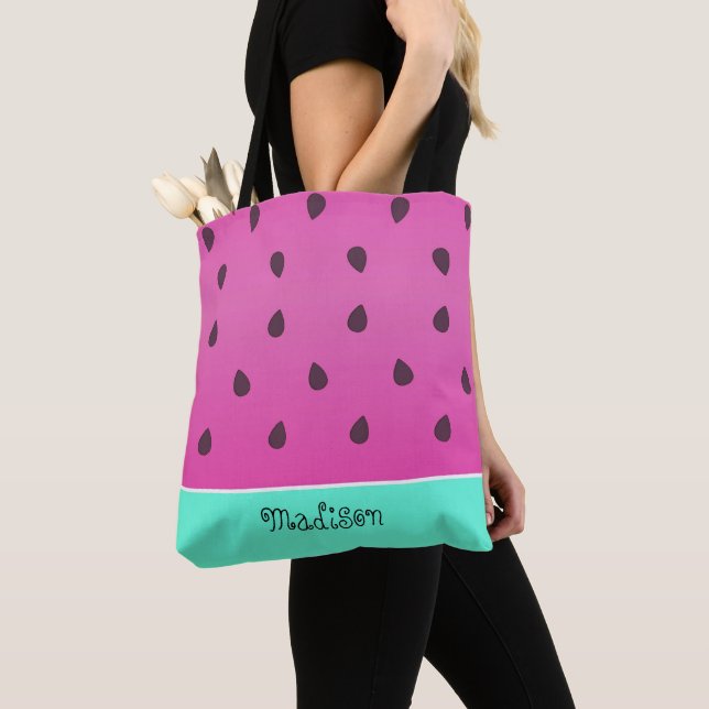 Wild Watermelon Slice | Personalized Tote Bag (Close Up)