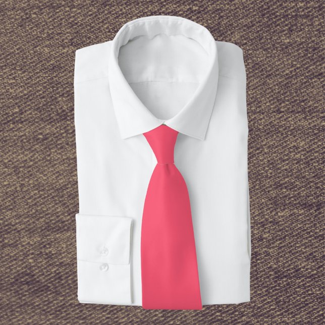 Wild Watermelon Solid Color Neck Tie (Creator Uploaded)