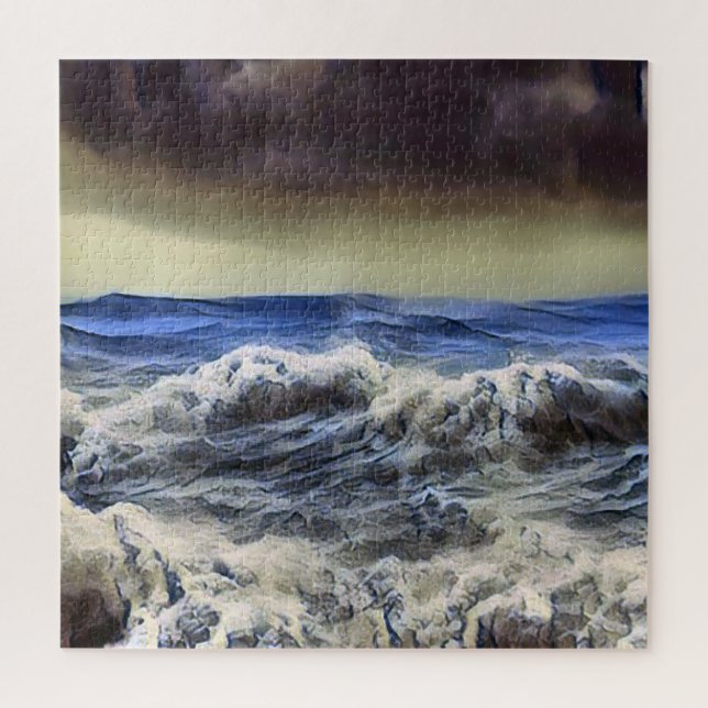 Wild waves at the ocean - Puzzle (Vertical)