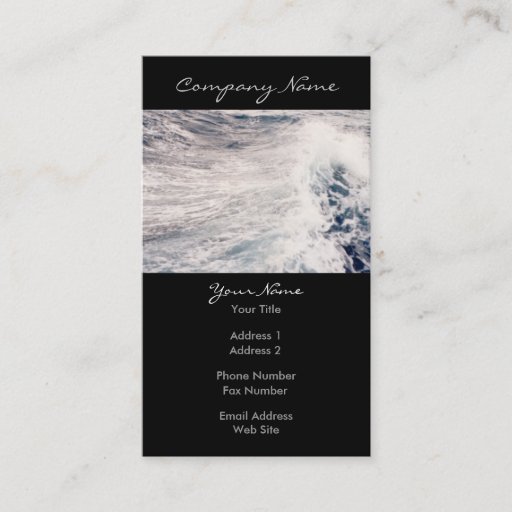 Customizable Wild Waves Photo Business Card Templates