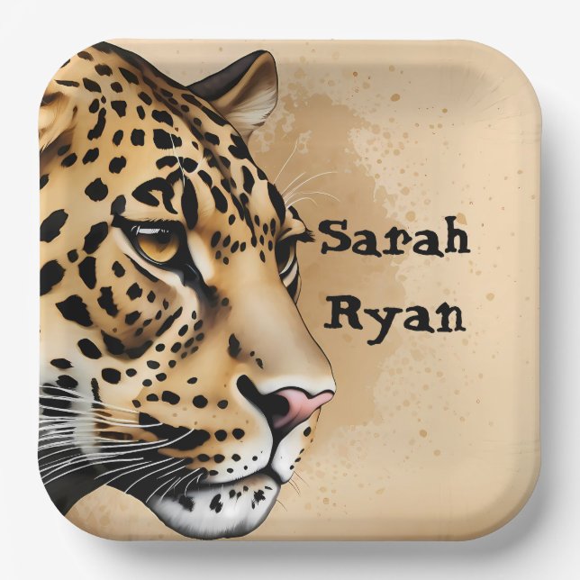 Wild Wedding Invitation Inspired by Nature Paper Plates (Front)