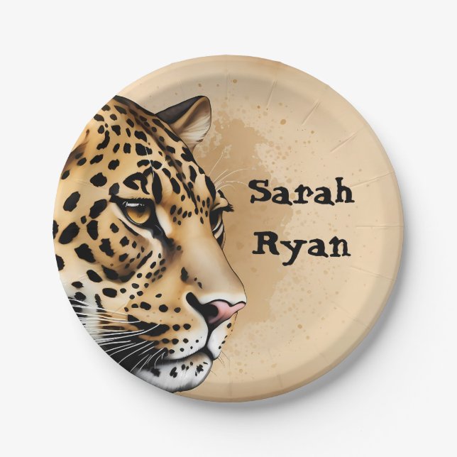 Wild Wedding Invitation Inspired by Nature Paper Plates (Front)