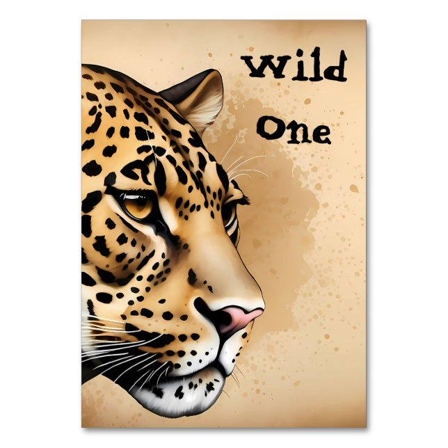 Wild Wedding Invitation Inspired by Nature Table Number (Front)