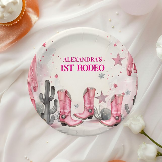 Wild West 1st Rodeo Birthday Paper Plates (Creator Uploaded)