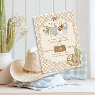 Wild West Baby Cowboy Baby Shower Invitation