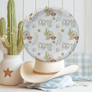 Wild West Baby Cowboy Paper Plates