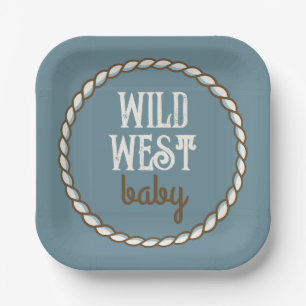 Wild West Baby Paper Plate