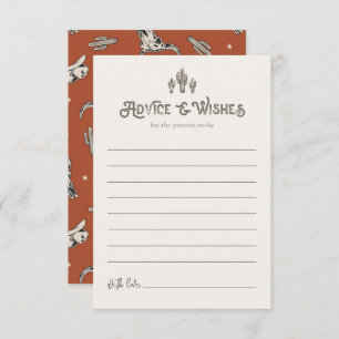 Wild West Baby Shower Advice & Wishes Card