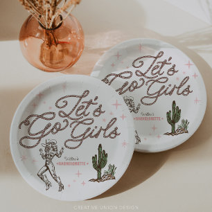 Wild West Bachelorette Last Rodeo Itinerary Paper Plates