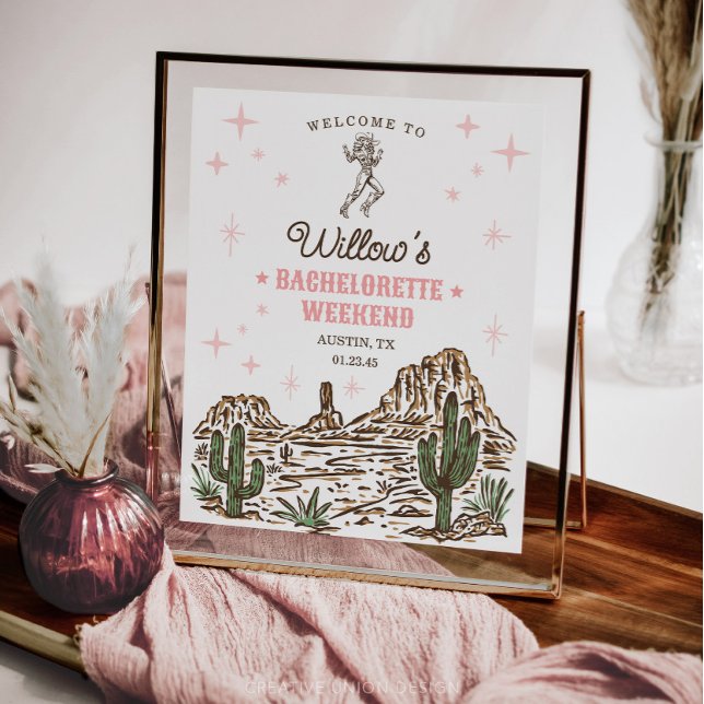 Wild West Bachelorette Last Rodeo Welcome Sign (Creator Uploaded)