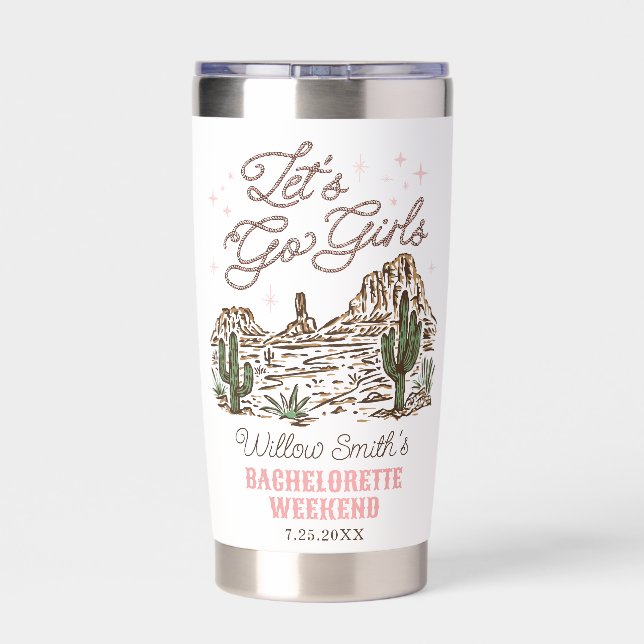 Wild West Bachelorette Let's Go Girls Tumbler (Back)