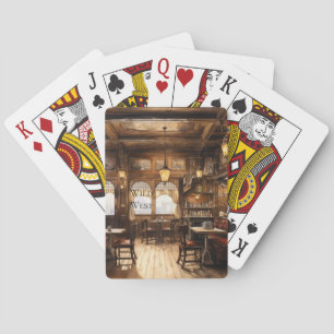 Wild West Bar Saloon Poker Cards
