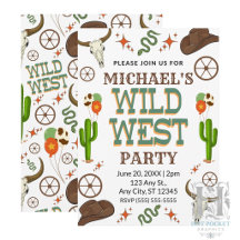 Wild West Birthday Invitation