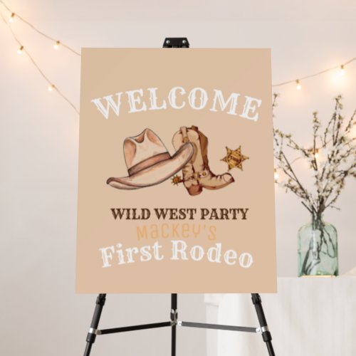 Wild West Birthday Party Foam Board