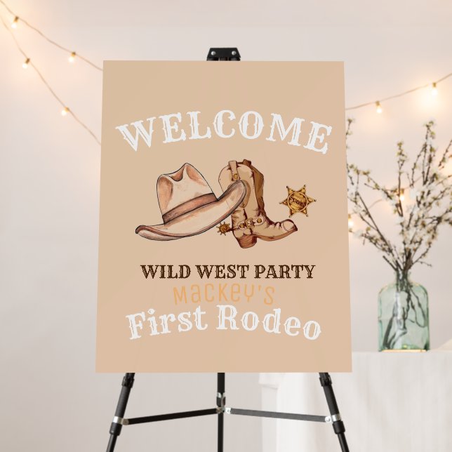 Wild West Birthday Party Foam Board (In Situ (Stand))