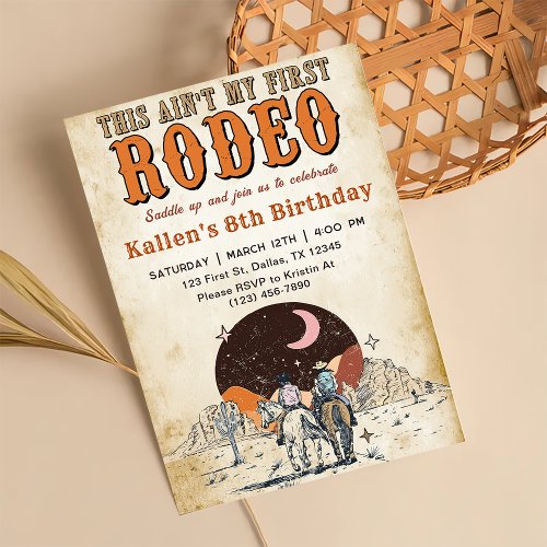 Wild West Birthday Western Cowboy Birthday Invitation