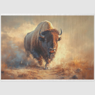 Wild West Bison Decoupage Tissue Paper