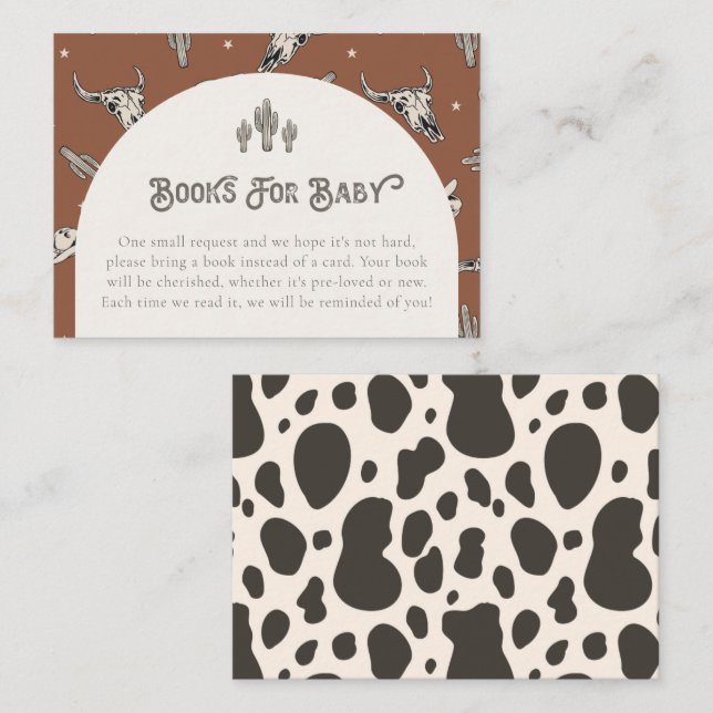 Wild West Books For Baby Cards | Western Baby (Front/Back)