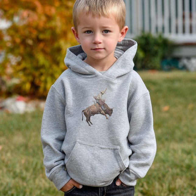 Wild West Bull Rider, Rodeo Cool Cowboy Hoodie (Creator Uploaded)