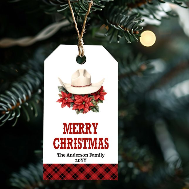 Wild West Christmas tag editable with your name (Wild West Christmas tag editable with your name)