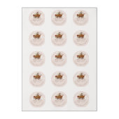 Wild West Country Western Floral Wagon Baby Shower Edible Frosting Rounds (Sheet)