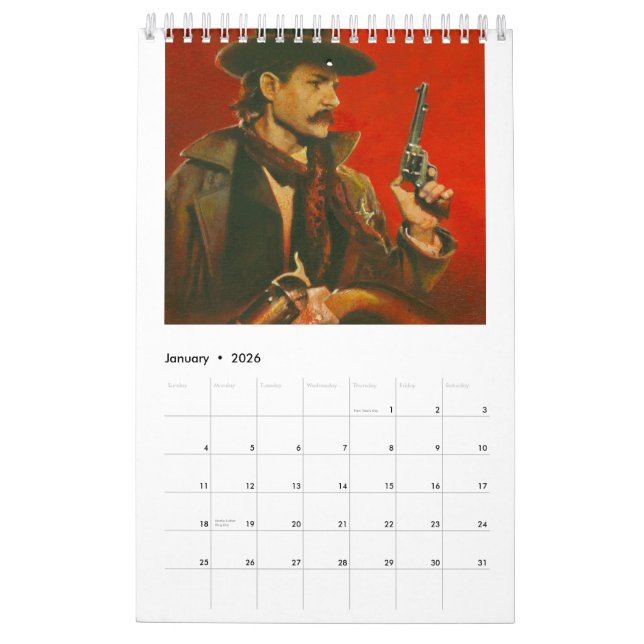 Wild West Cover Art Calendar (Jan 2026)