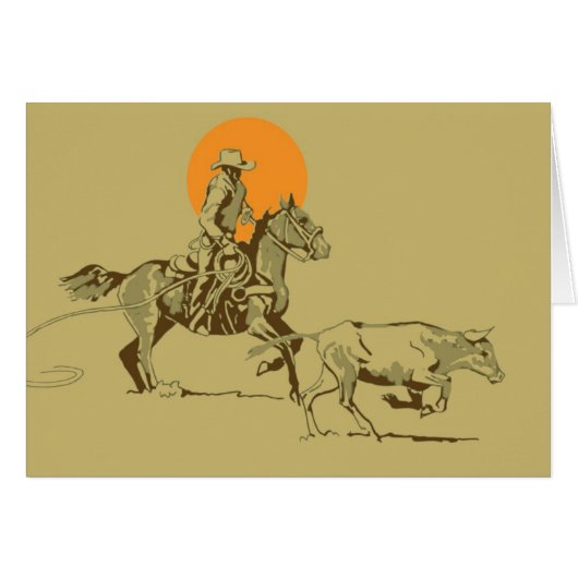 Wild West Cowboy at work Cards (Front Horizontal)